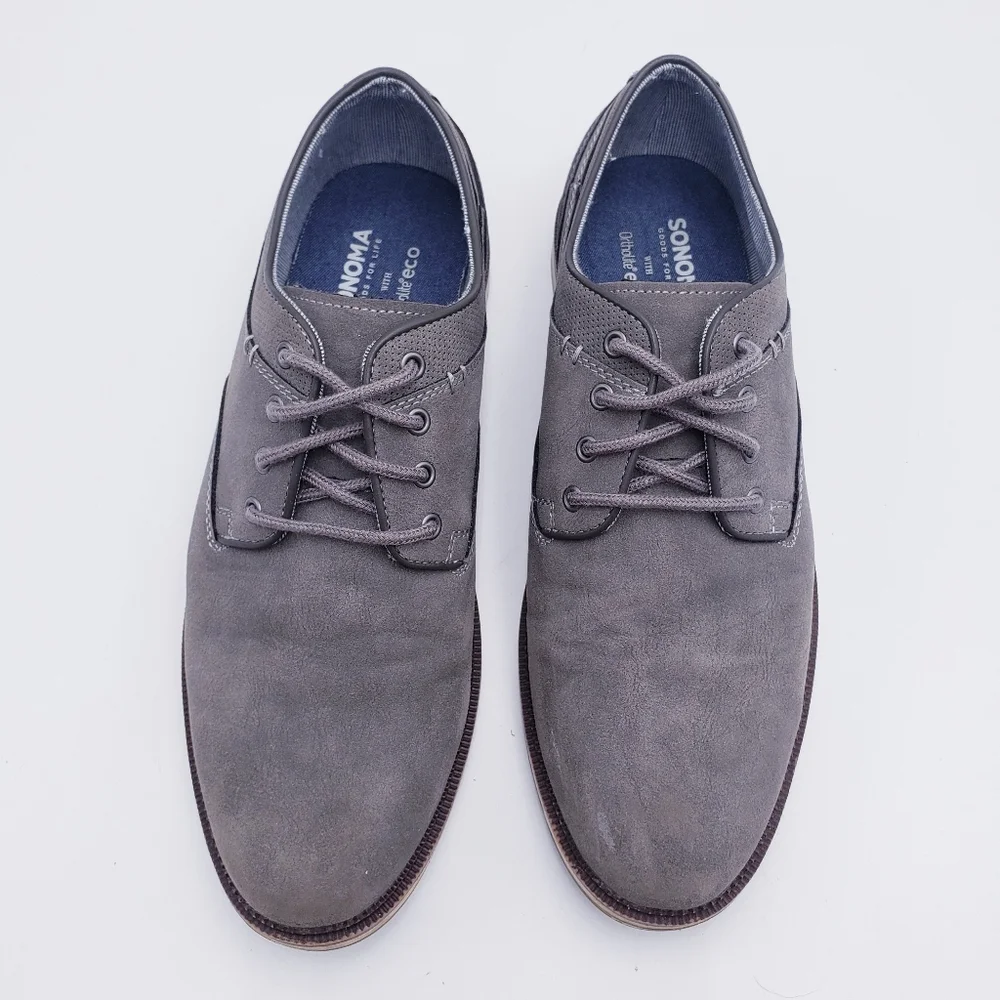 Sonoma Freer Men's Size 10‎ Dress Shoes Oxford Comfort Lace Up Slate Grey